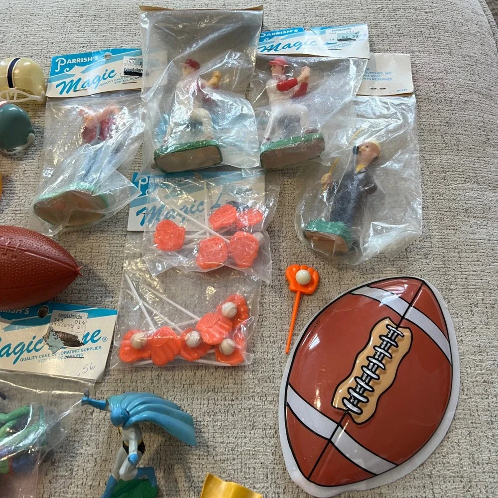 Vintage Lot Cake Toppers Decor Holiday Birthday Disney Garfield Sports Baby More